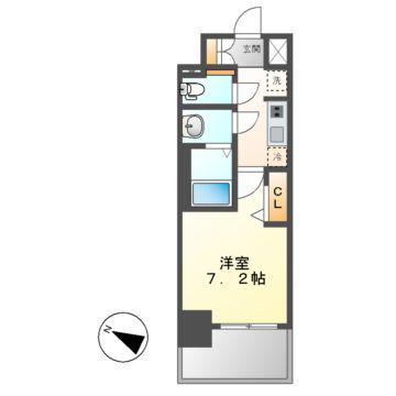 プレサンス新栄リベラ(1K/13階)の間取り写真
