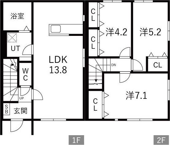 GRAND GARDENIII(3LDK/1階)の間取り写真