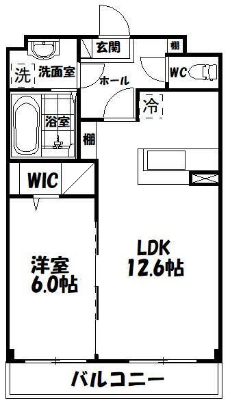 パークサイド中田II(1LDK/2階)の間取り写真
