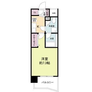 WILLDO市岡(1K/6階)の間取り写真