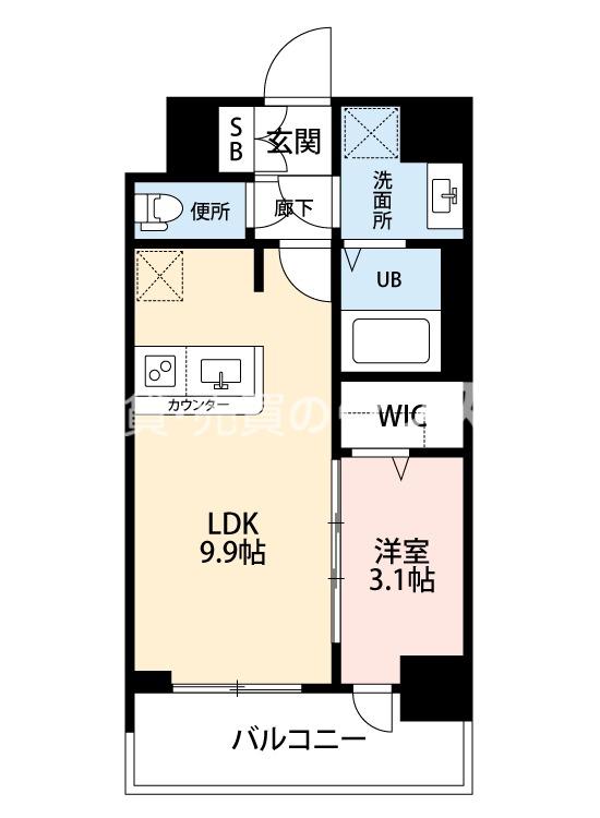 ミラージュパレス大阪ドームPROSPER(1LDK/4階)の間取り写真