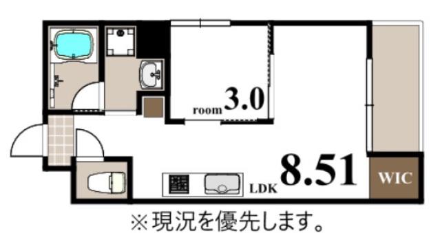 MOVE旭園ノース(1LDK/1階)の間取り写真