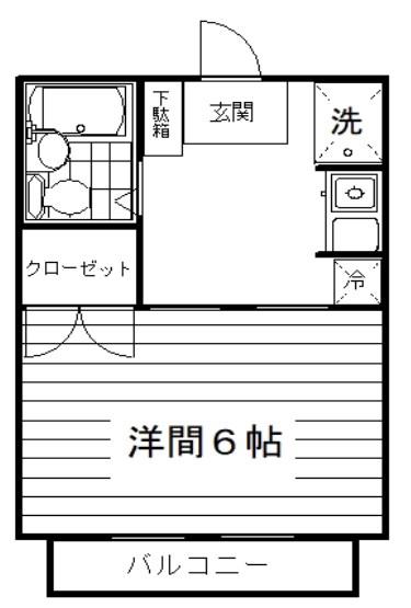 ホワイトコーポA(1K/2階)の間取り写真