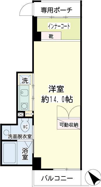 LUMINOUSHIYOSHI(1K/2階)の間取り写真