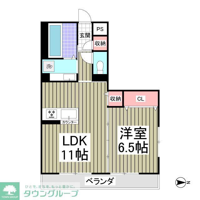 GRAND HILLS西湘(1K/3階)の間取り写真
