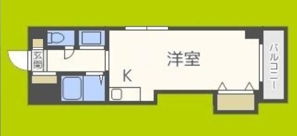 タツミ第六ハイツ新館(ワンルーム/7階)の間取り写真