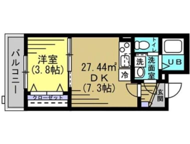 SK八潮(1DK/2階)の間取り写真