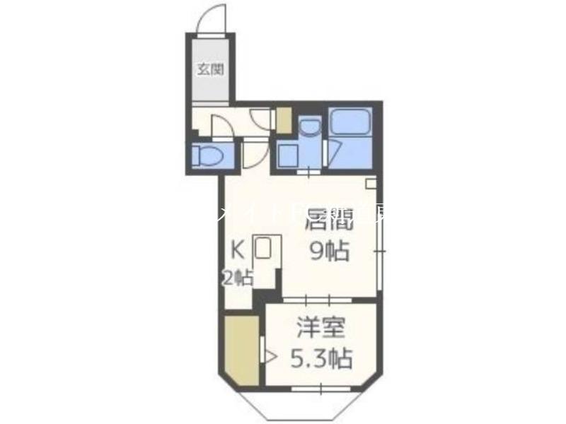 シティレジデンス北13条東(1LDK/4階)の間取り写真