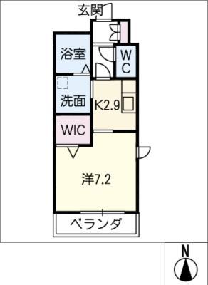 アーバンコート千種(1K/4階)の間取り写真