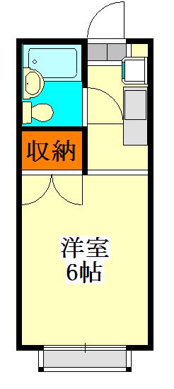エステートピアえるむ(ワンルーム/2階)の間取り写真