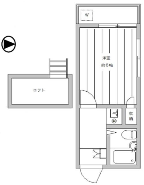 ファストハウス(1K/2階)の間取り写真