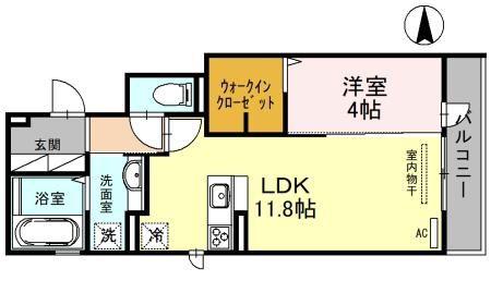 D-RESIDENCE 別所中の町(1LDK/2階)の間取り写真