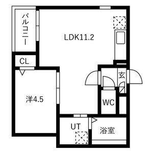 JACK SAMBANIII(1LDK/3階)の間取り写真