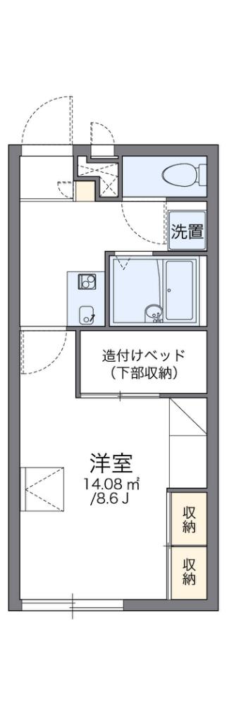 レオパレスIIDA(1K/1階)の間取り写真