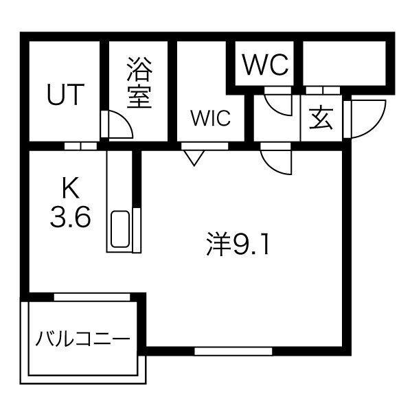 FAIRYVEARTH(1K/3階)の間取り写真