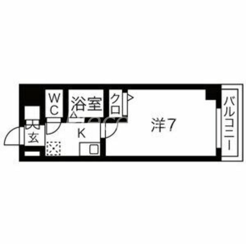 エスリード福島駅前(1K/3階)の間取り写真