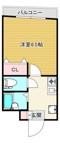 橋本ビル(1K/2階)の間取り写真