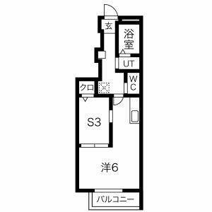プランドール(ワンルーム/1階)の間取り写真