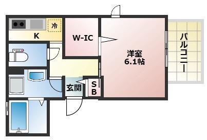 ダイワメゾン三国本町(1K/2階)の間取り写真