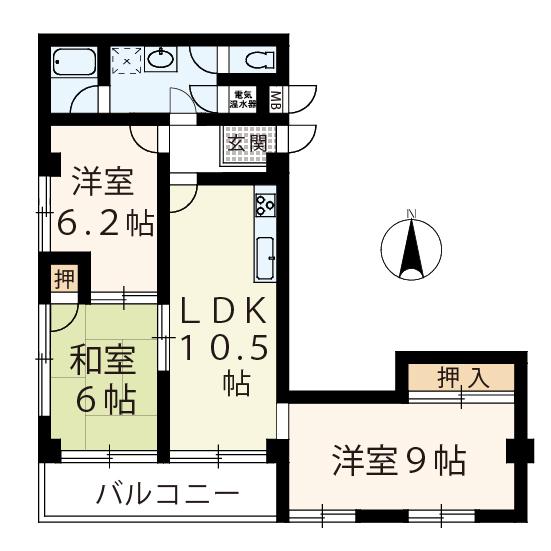 カーサ瀬田(3LDK/4階)の間取り写真