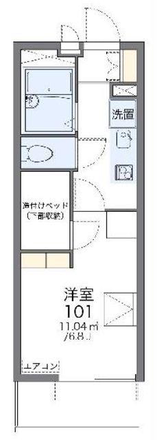 レオパレスANNEXタチバナ(1K/1階)の間取り写真