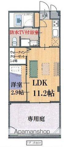 グランパーク長尾X(1LDK/1階)の間取り写真