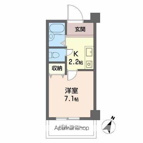 中井マンション(1K/7階)の間取り写真