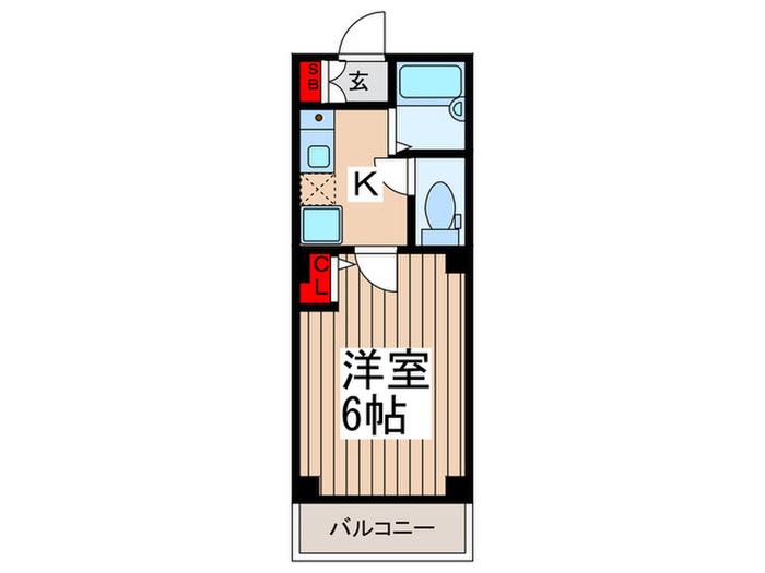アベニュー宮原(1K/2階)の間取り写真