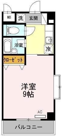 アルカコンネ大工(1K/2階)の間取り写真