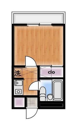 ビューパレス湘南辻堂(1K/2階)の間取り写真