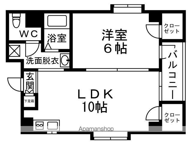 カルム平尾(1LDK/2階)の間取り写真