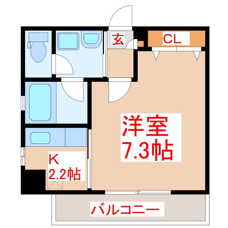 さくらヒルズ樋之口五番館(1K/5階)の間取り写真