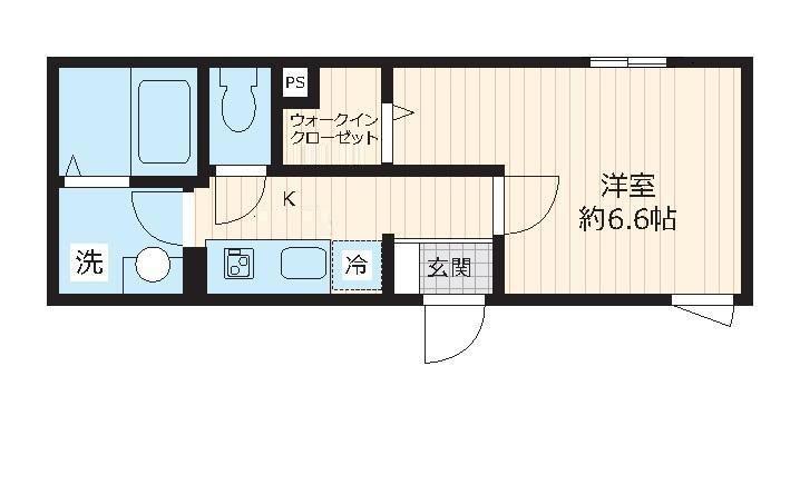 カーサ ロレール(1K/1階)の間取り写真