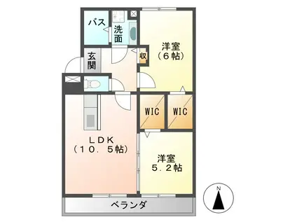 アームズパーク 173(2LDK/4階)の間取り写真