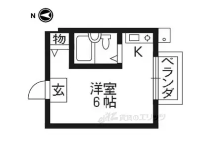 パンプキンハウス(ワンルーム/1階)の間取り写真