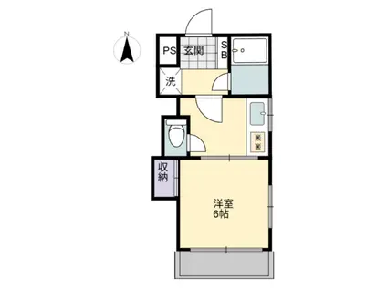 ハイム北野(1K/1階)の間取り写真