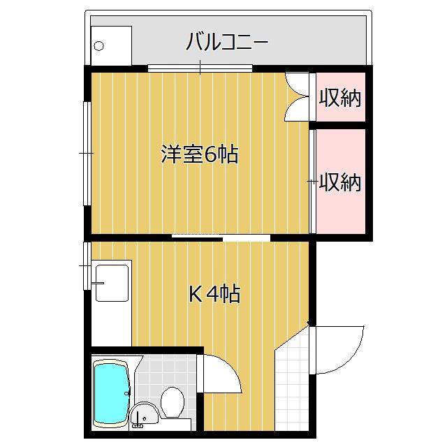 コーポラスM1(1K/2階)の間取り写真