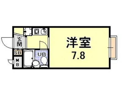 ライフイン芦屋壱番館(ワンルーム/1階)の間取り写真