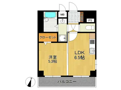 チェルシー出水(1LDK/2階)の間取り写真