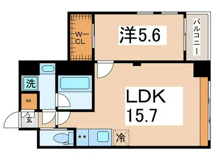 プレジオ長田(1LDK/2階)の間取り写真