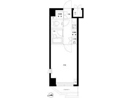 ルーブル大森八番館(1K/6階)の間取り写真