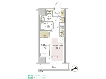 アーバネックス両国(1DK/6階)の間取り写真