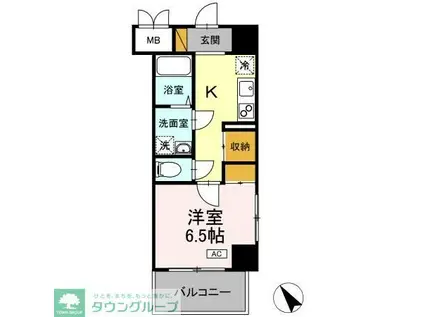 ベルフルール弐番館 住居(1K/3階)の間取り写真