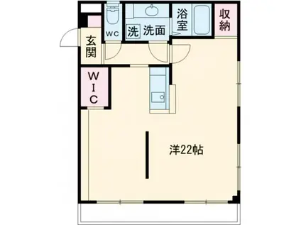 ニューバリア忠興(ワンルーム/3階)の間取り写真