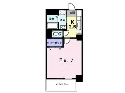 ロイヤルビーズ駅南(1K/10階)の間取り写真