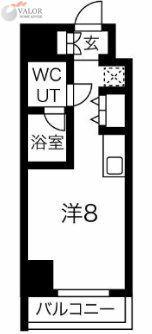 クラリッサ川崎ブルーノ(ワンルーム/4階)の間取り写真