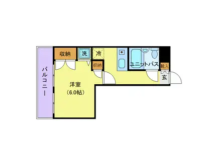 メゾン・ド・ラルジュ(1K/2階)の間取り写真