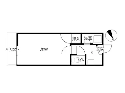 サンヴィレッジ(1K/2階)の間取り写真