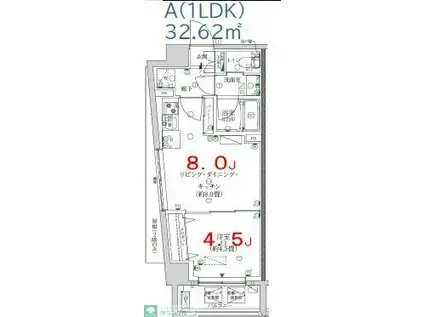 K-COURT押上(1LDK/4階)の間取り写真
