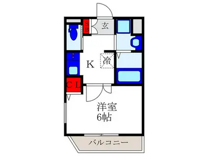 L&CスターハイツNO17(1K/1階)の間取り写真